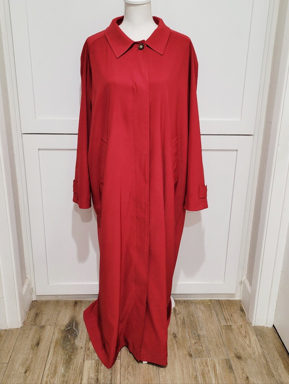 L.L.Bean Red Long Women's Trench Coat | Size XL